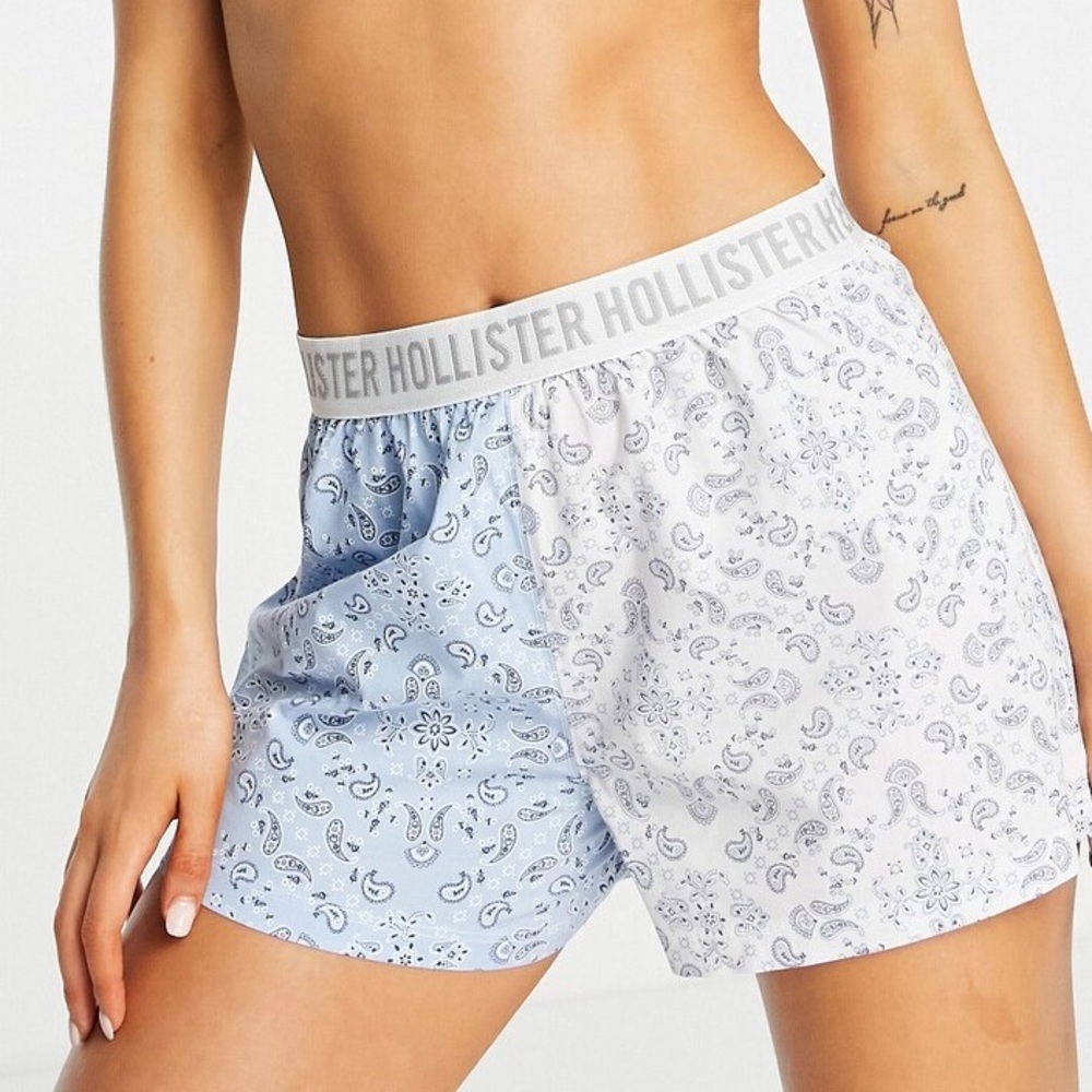 Hollister Two-Tone Paisley Lounge Shorts